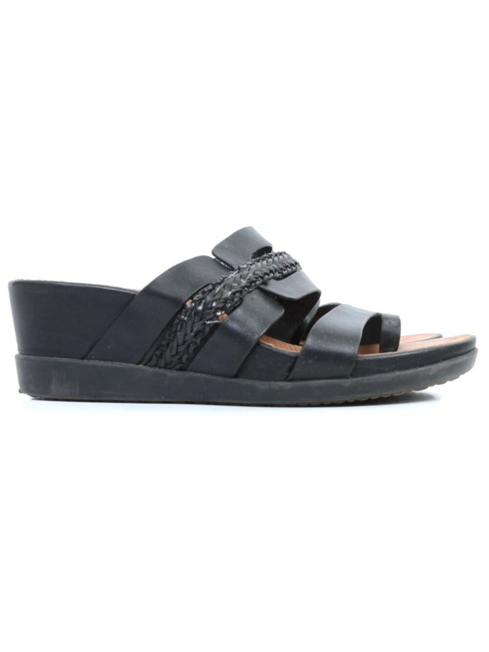 Baretraps Posture Dallon Women's 8 Toe-Ring Woven Strap Wedge Slip-on Sandal - Picture 3 of 9